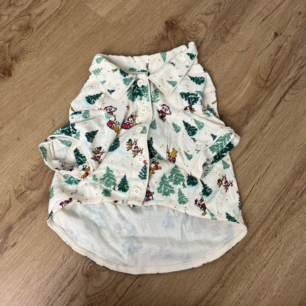 Disney‎ Mickey Mouse Christmas Tree Pajamas PJs Dog Clothes Large